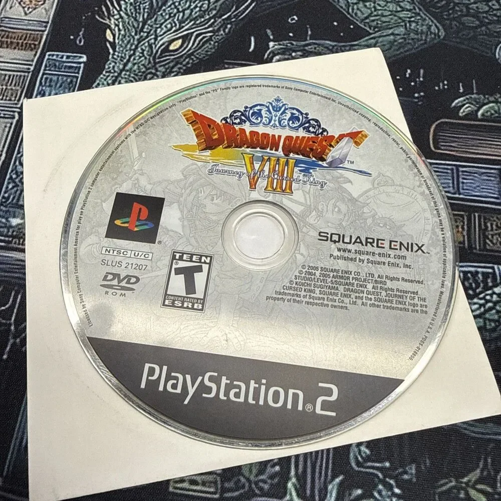 Dragon Quest VIII 8: Journey of the Cursed King PlayStation 2 PS2 Game Disc Only